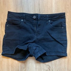 Aeropostale Black Midi Shorts Size 8 Stretchy Jean